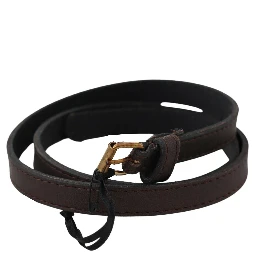 Brown Genuine Leather Skinny Fashion Dark