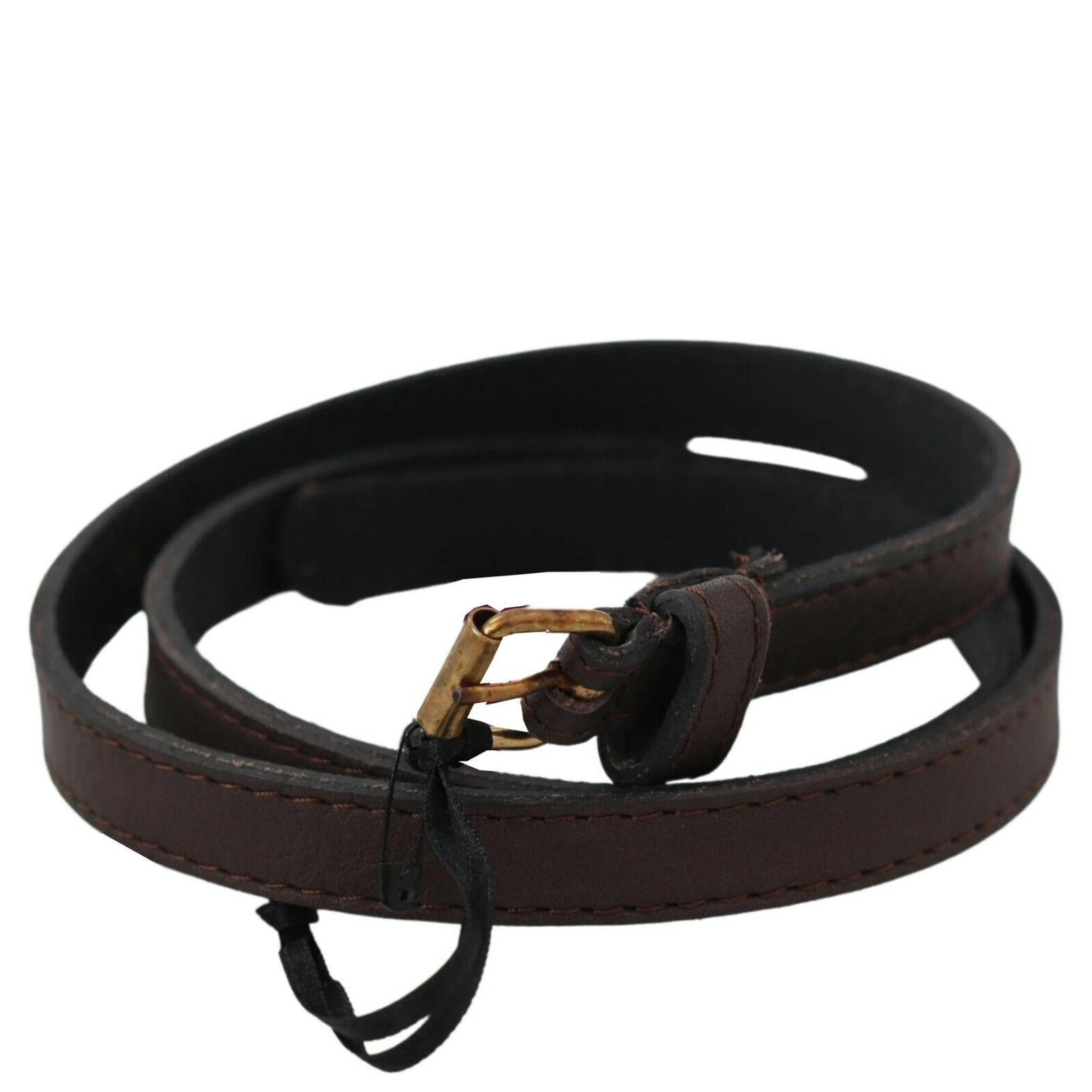 Brown Genuine Leather Skinny Fashion Dark