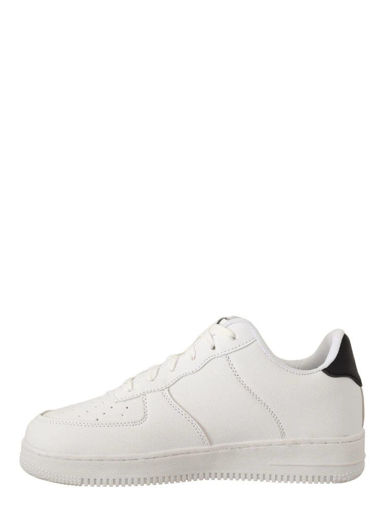 White Leather Perforated Lace Up Sneakers Casual Men Shoes alternative