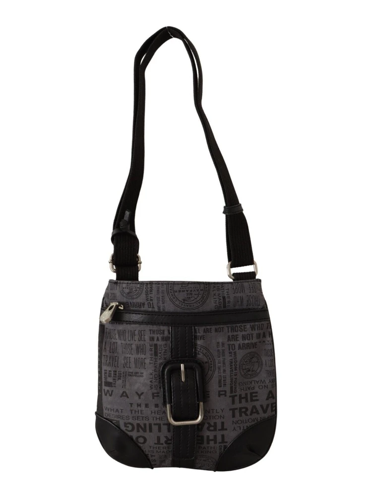 Gray Printed Logo Shoulder Crossbody Purse Bag alternative
