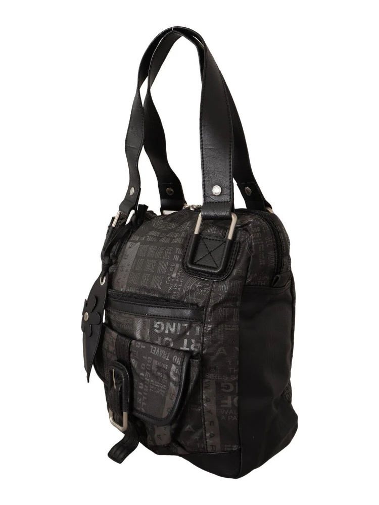 Black Printed Logo Shoulder Handbag Purse Bag alternative