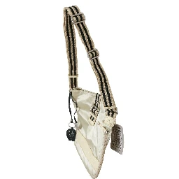 Beige Handbag Shoulder Tote Fabric Purse