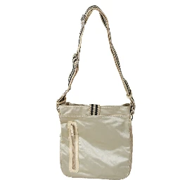 Beige Handbag Shoulder Tote Fabric Purse