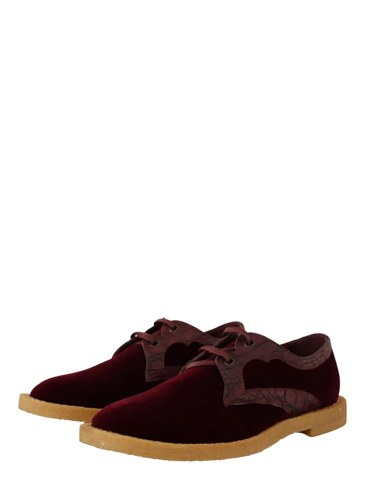 Bordeaux Velvet Exotic Leather Shoes alternative