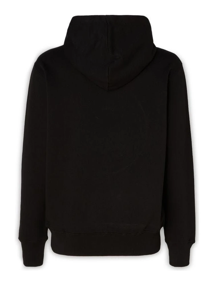 Black Cotton Logo Details Hooded Sweatshirt alternative