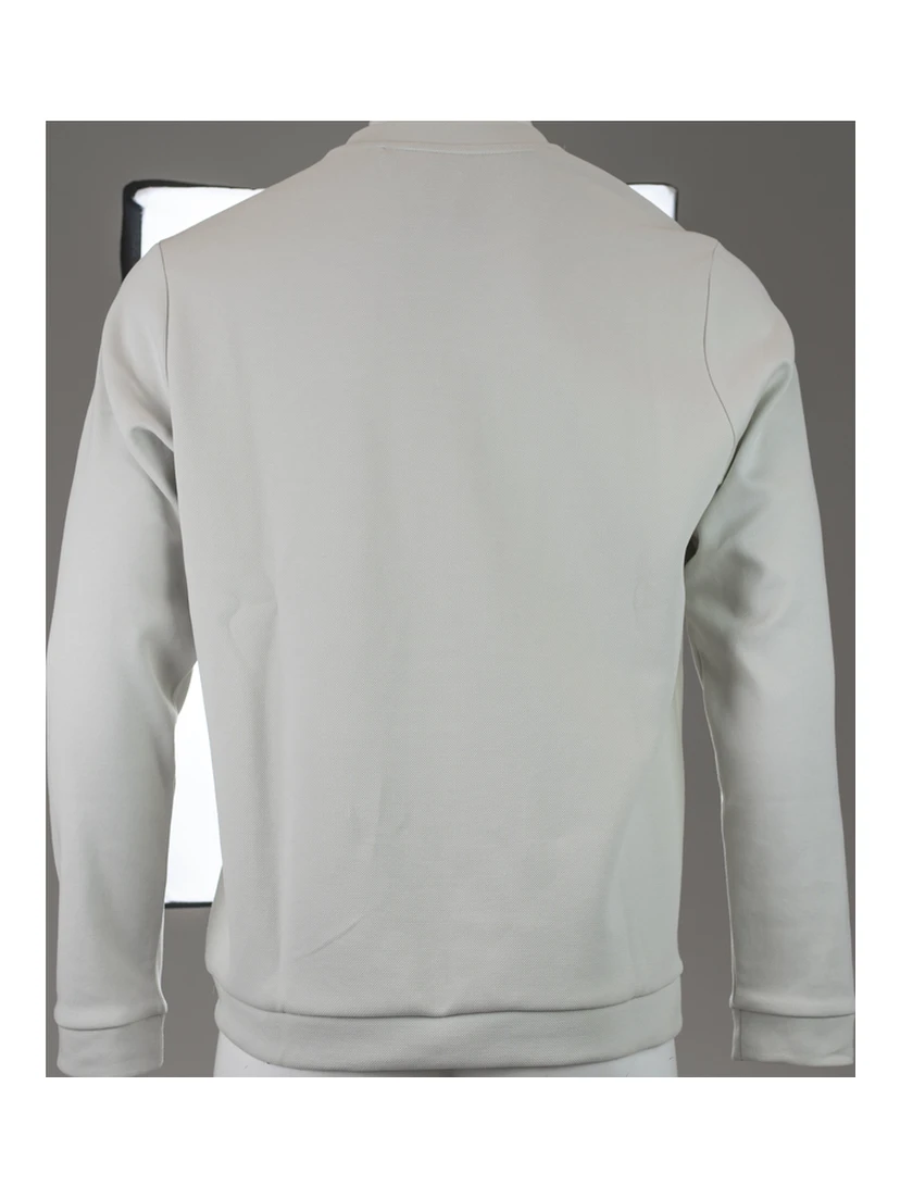 Beige Cotton Round Neck Sweatshirt