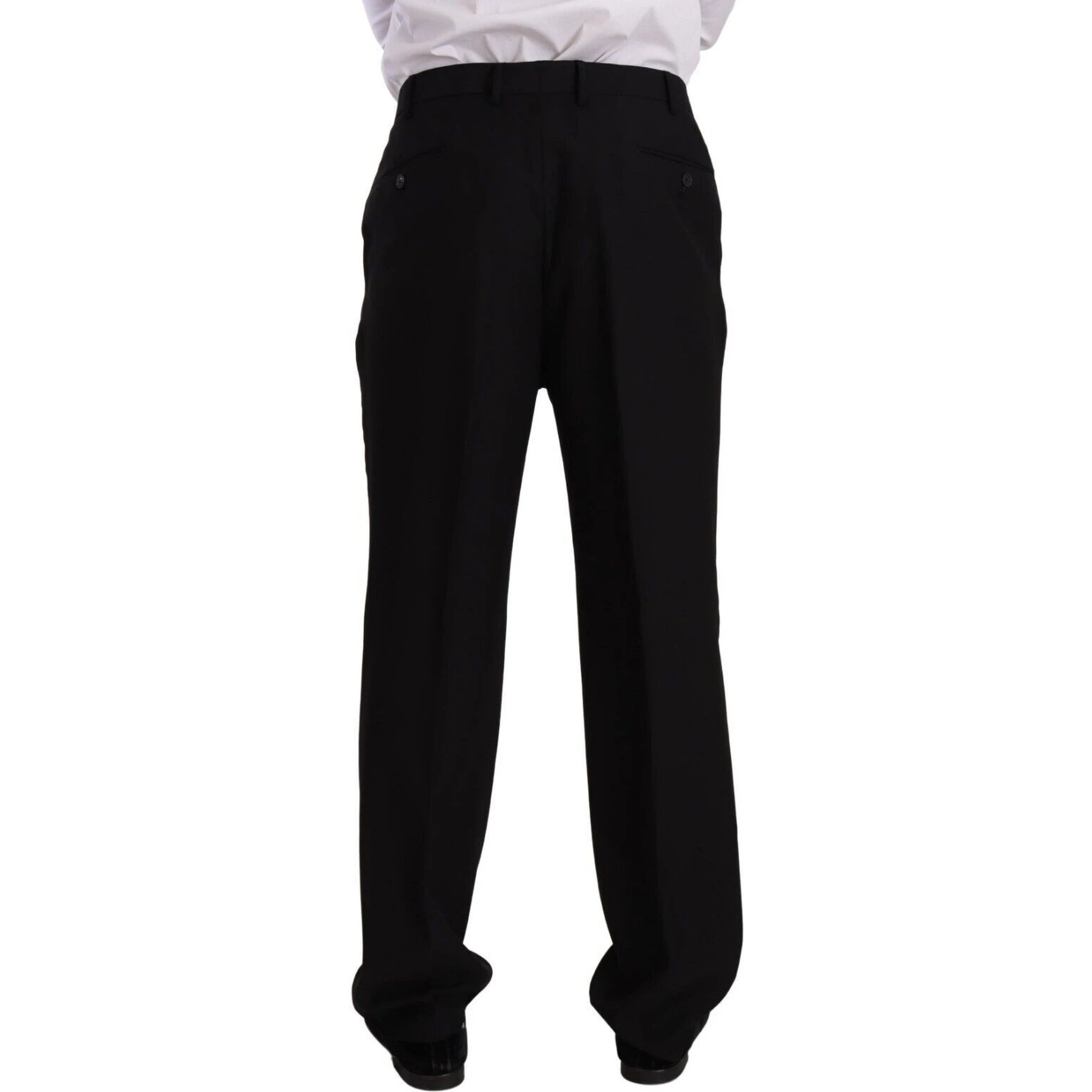 Black Polyester Single Breasted Formal Suit