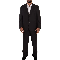 Gray Polyester Single Breasted Formal Suit