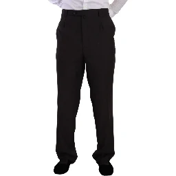 Gray Polyester Single Breasted Formal Suit