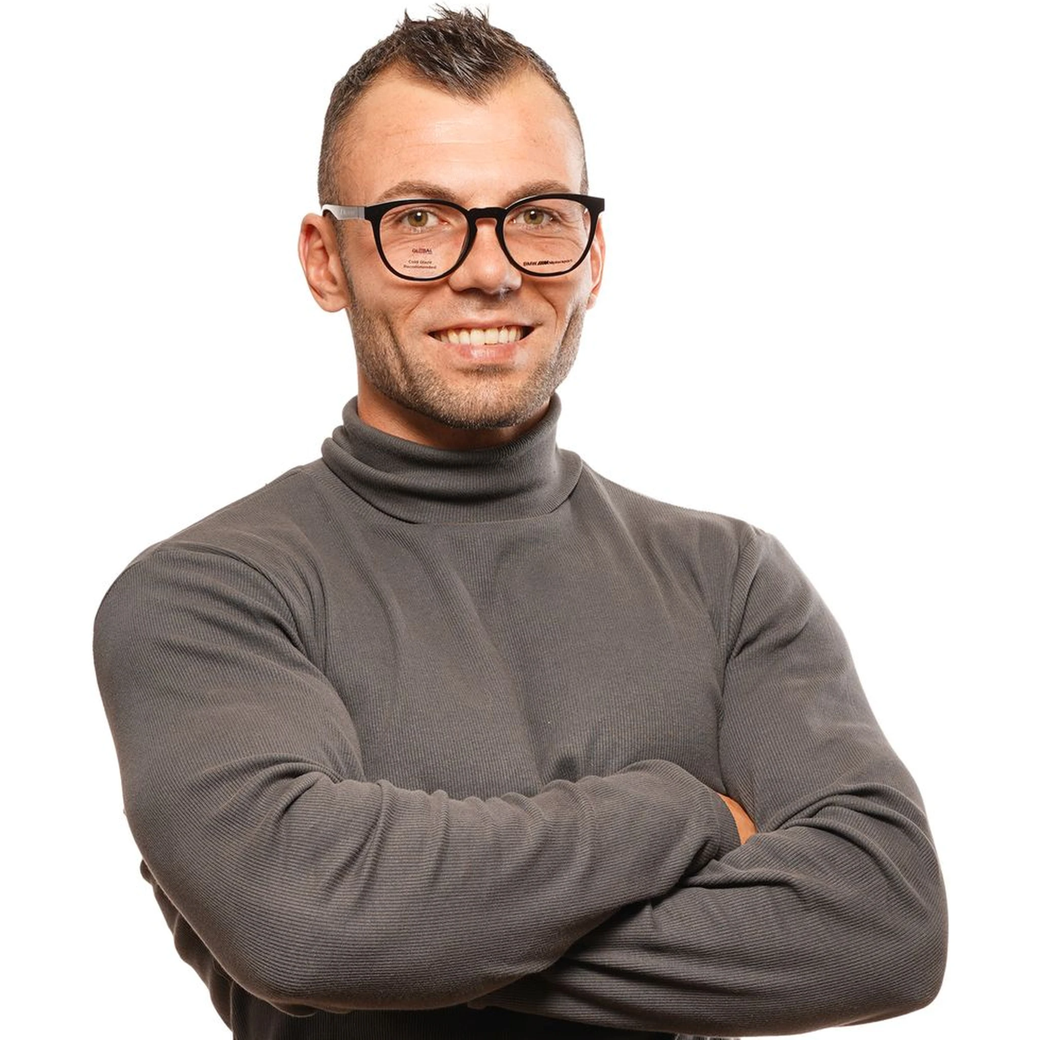 نظارات بلاستيكية سوداء (إطارات)