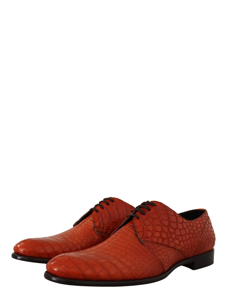 Orange Exotic Leather Dress Derby Shoes alternative