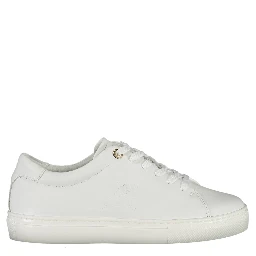 White leather low-top sneakers