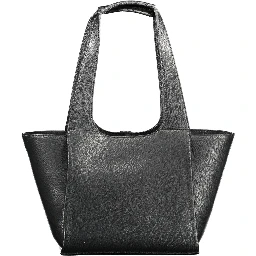 Chic Black Snap Closure Shoulder Bag