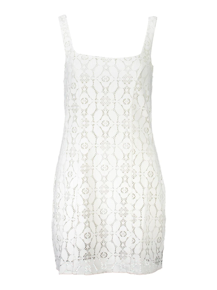 White Polyester Dress