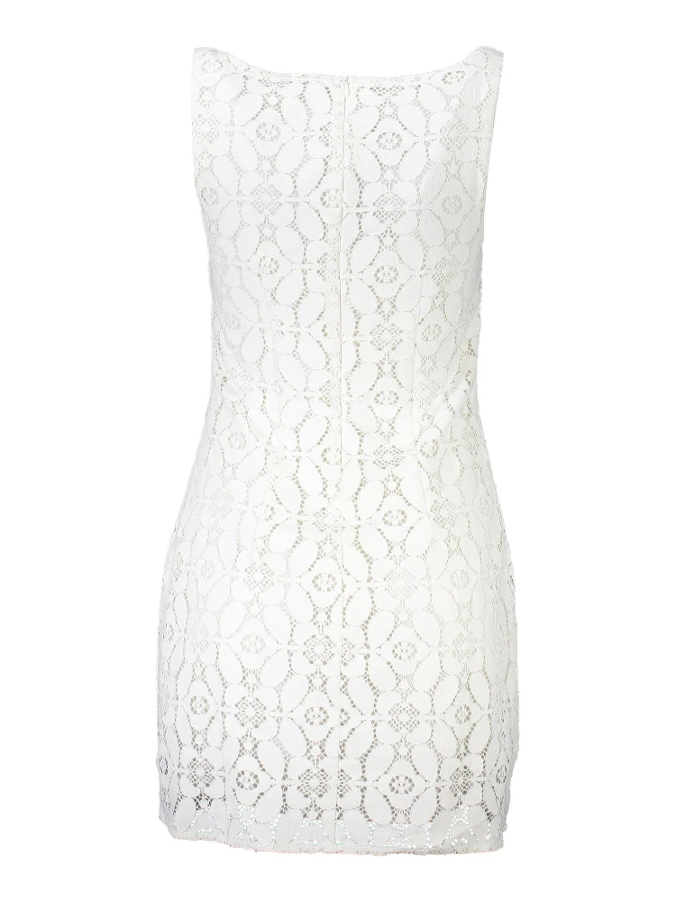 White Polyester Dress alternative