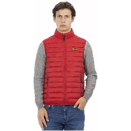 Red Polyester Jackets & Coat