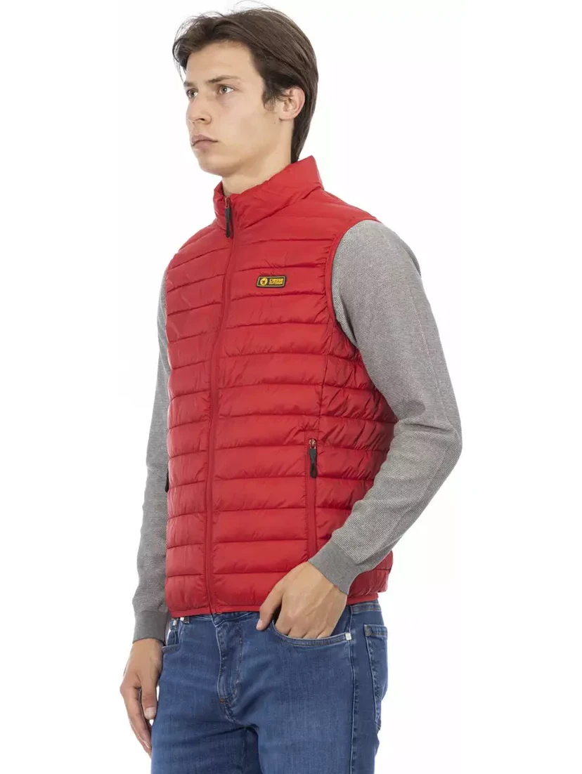 Red Polyester Jackets & Coat
