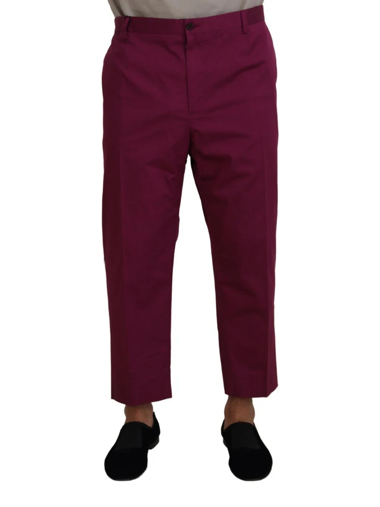 Magenta Cotton DG Logo Pocket Trouser Pants