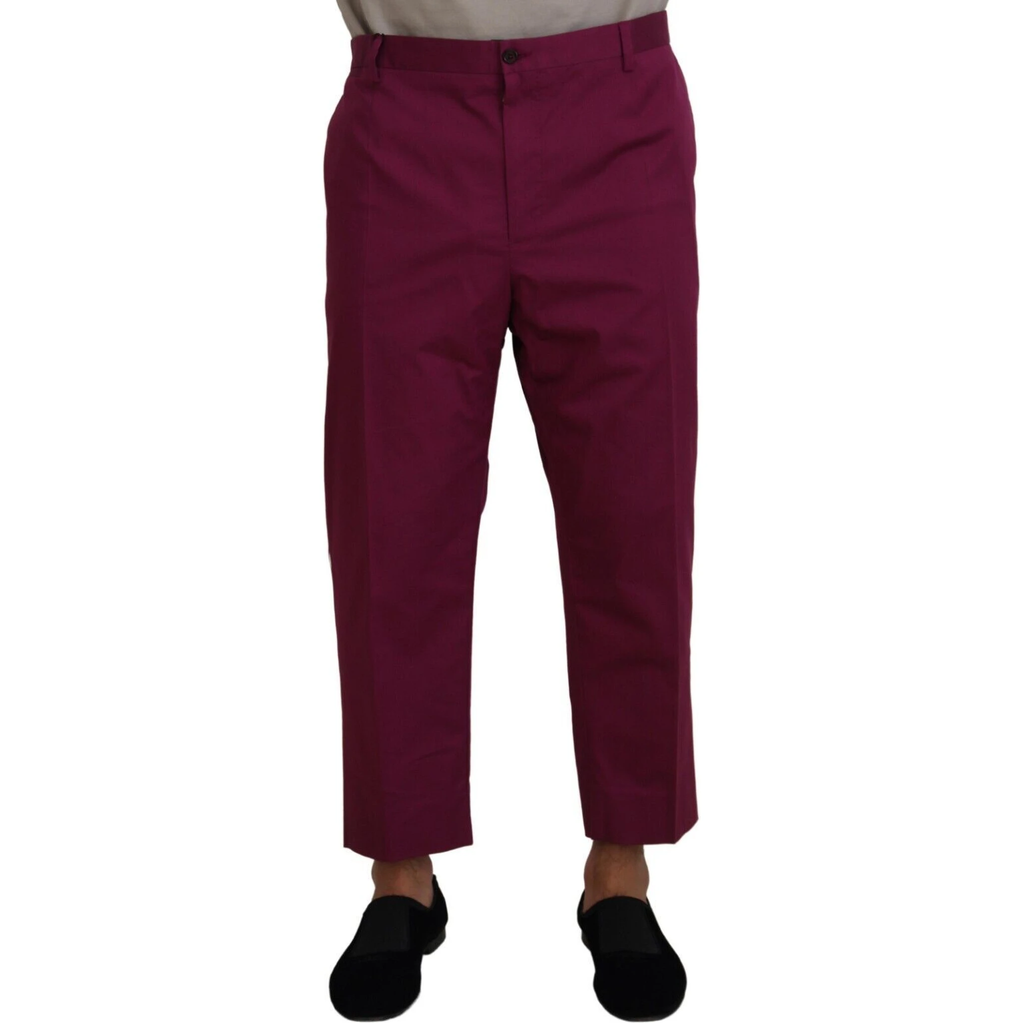 Magenta Cotton DG Logo Pocket Trouser Pants