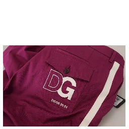 Magenta Cotton DG Logo Pocket Trouser Pants