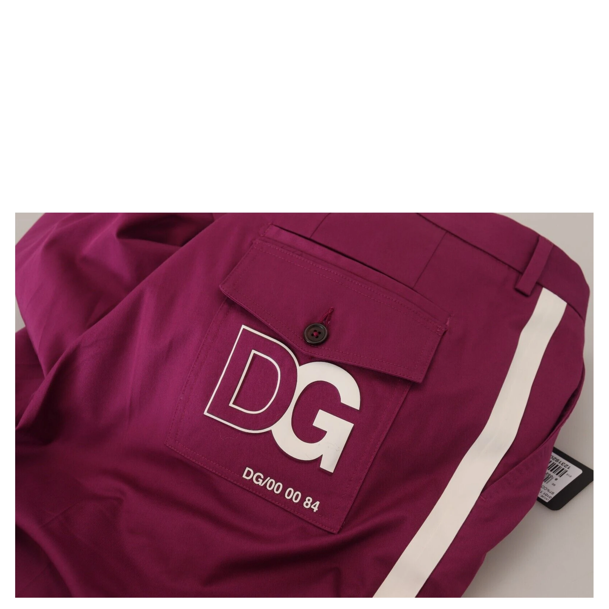 Magenta Cotton DG Logo Pocket Trouser Pants
