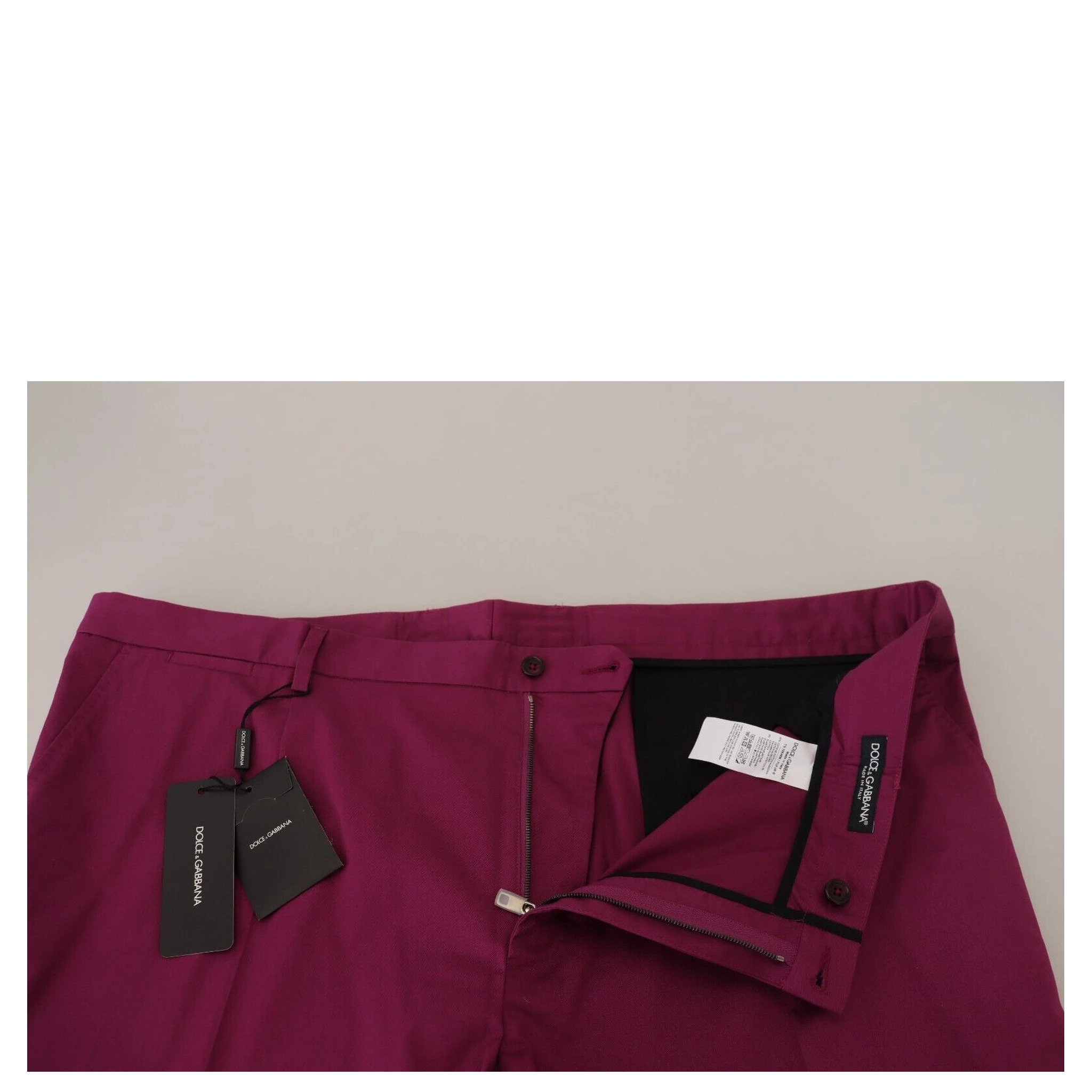 Magenta Cotton DG Logo Pocket Trouser Pants