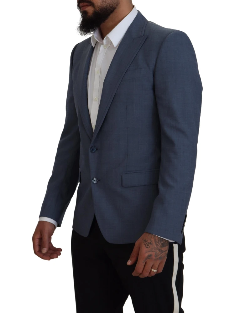Blue Wool Stretch Slim Fit Jacket Blazer alternative