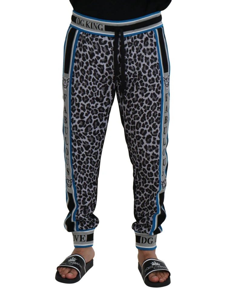 Multicolor DG King Leopard Print Jogger Pants