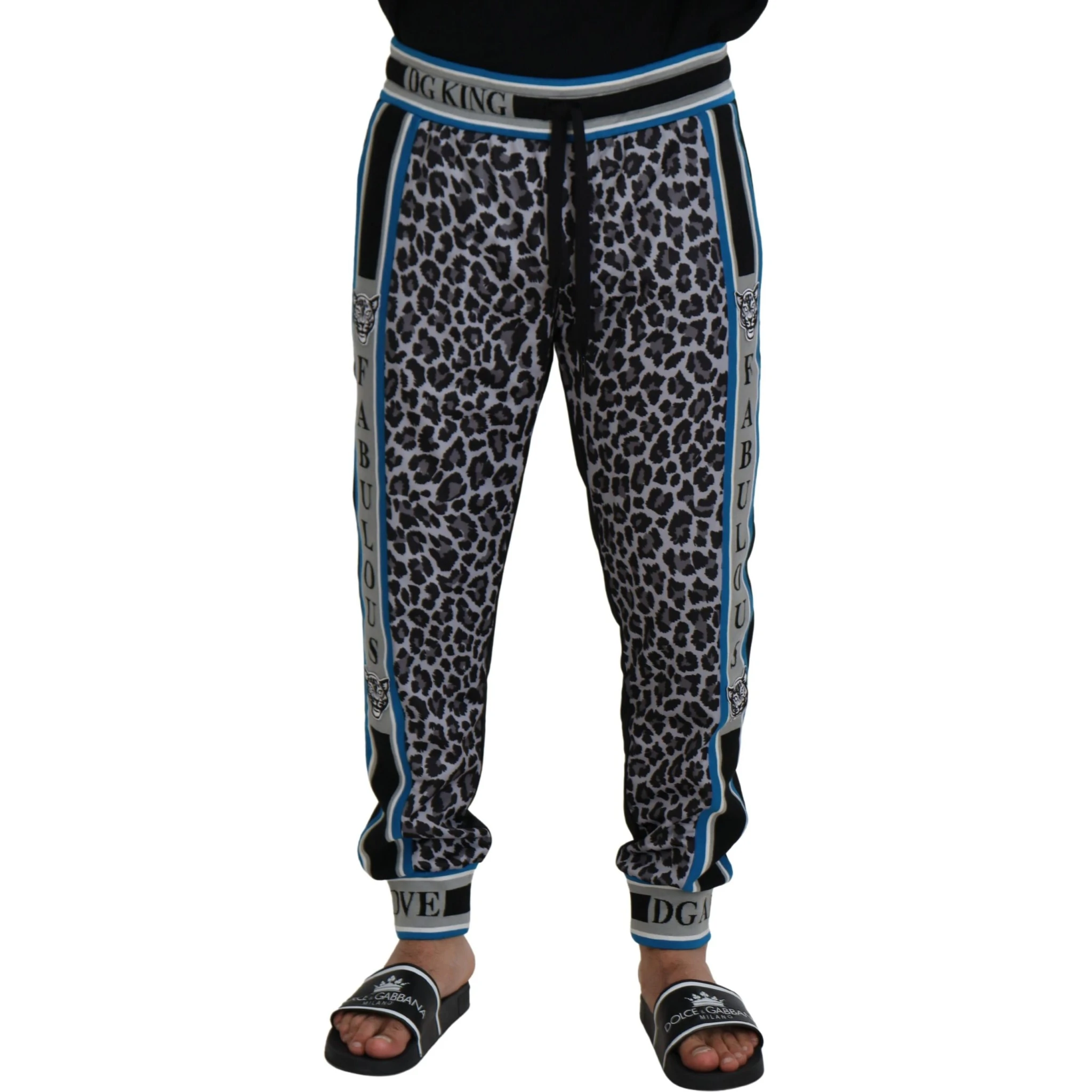 Multicolor DG King Leopard Print Jogger Pants