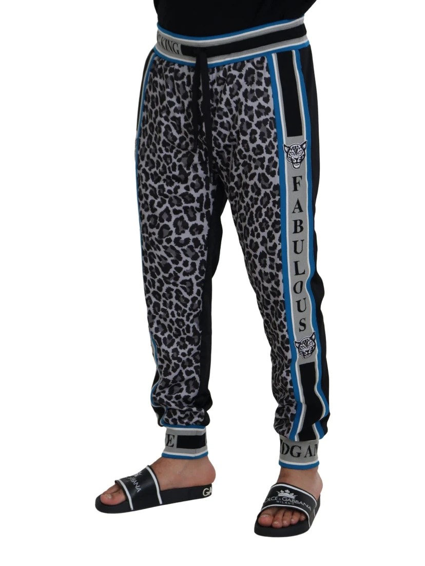 Multicolor DG King Leopard Print Jogger Pants
