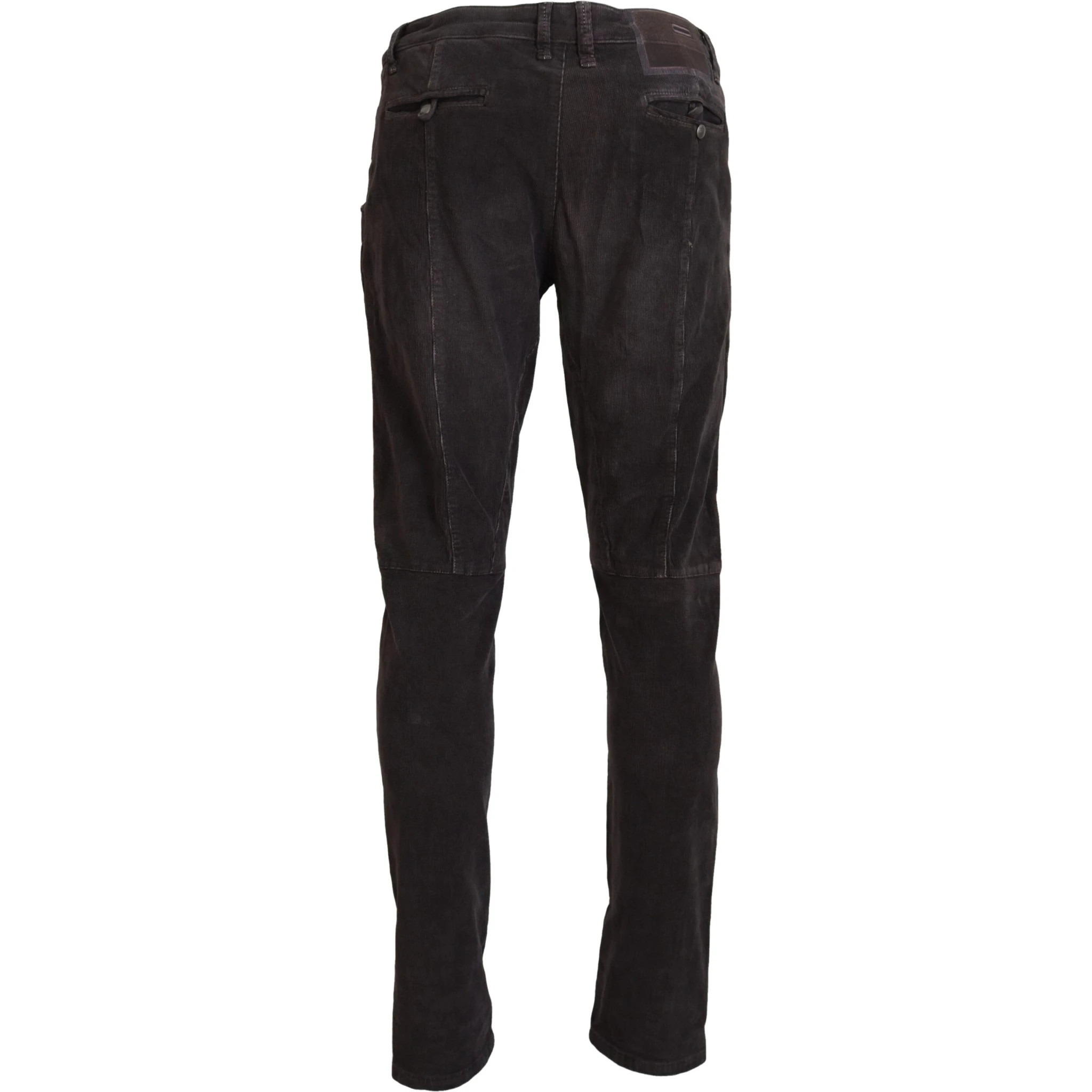 Brown Cotton Straight Fit Men Casual Pants