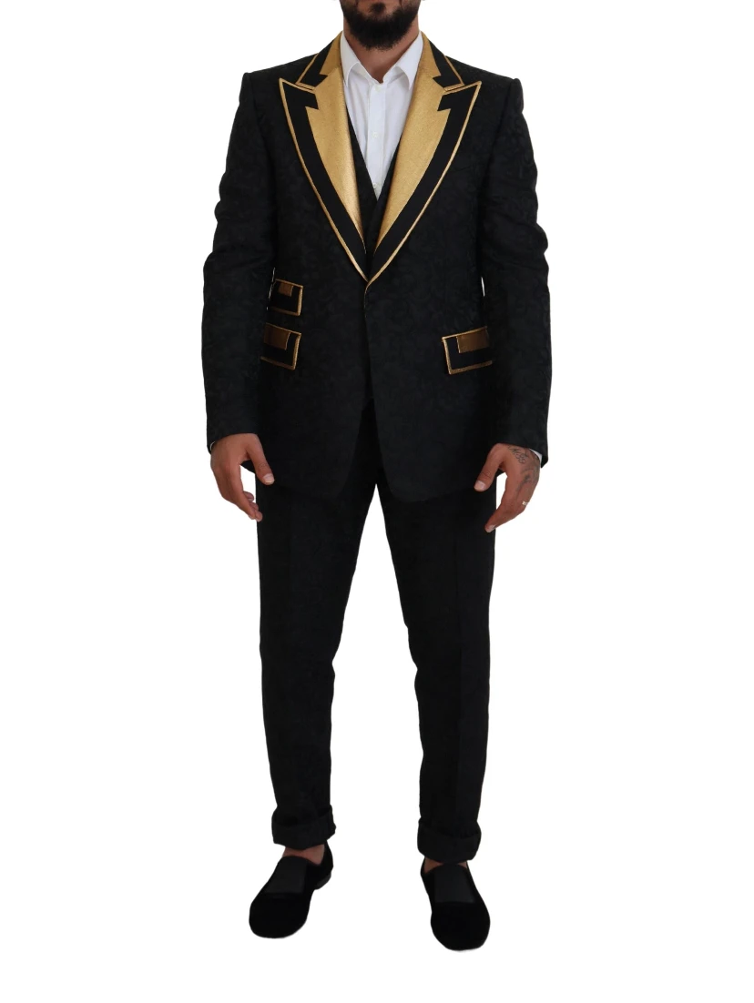 Black Gold Fantasy Tuxedo Slim Fit Suit