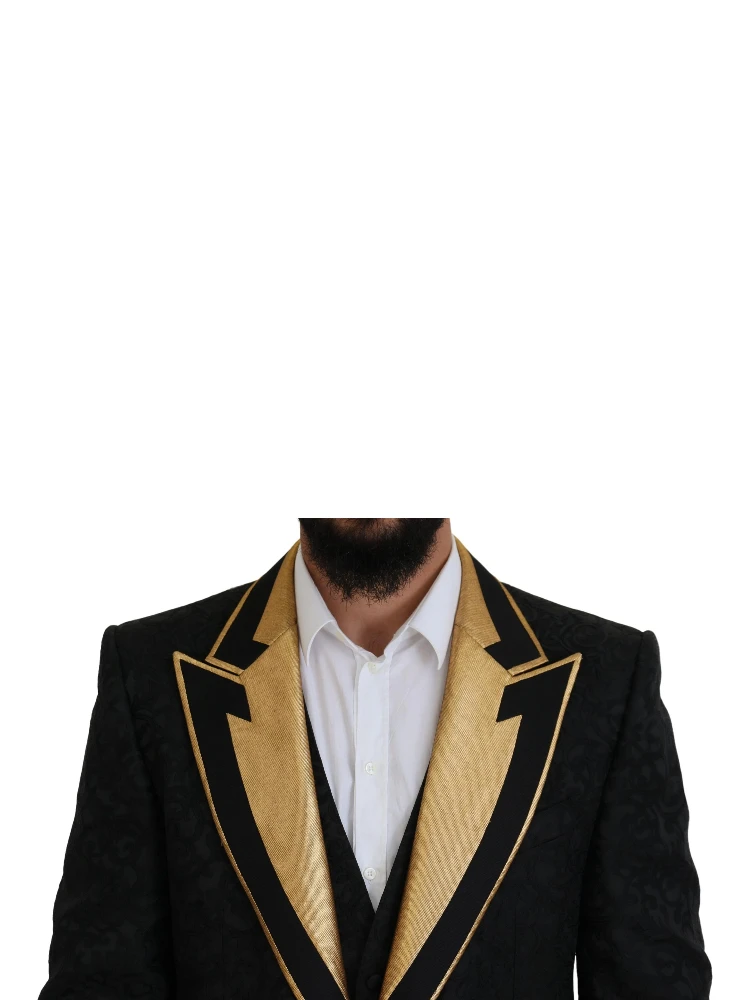 Black Gold Fantasy Tuxedo Slim Fit Suit alternative