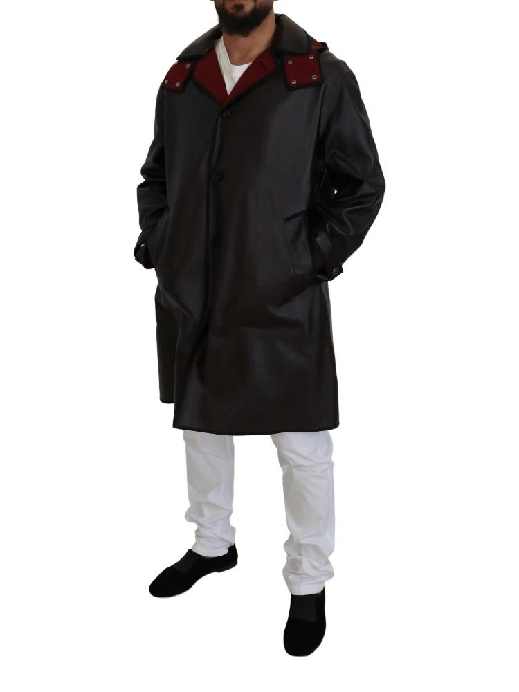 Black Trench Hooded Parka Cotton Jacket alternative