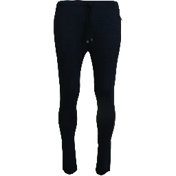 Blue Mens Sport Cotton Sweatpants Pants