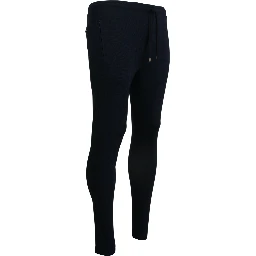 Blue Mens Sport Cotton Sweatpants Pants