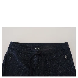 Blue Mens Sport Cotton Sweatpants Pants