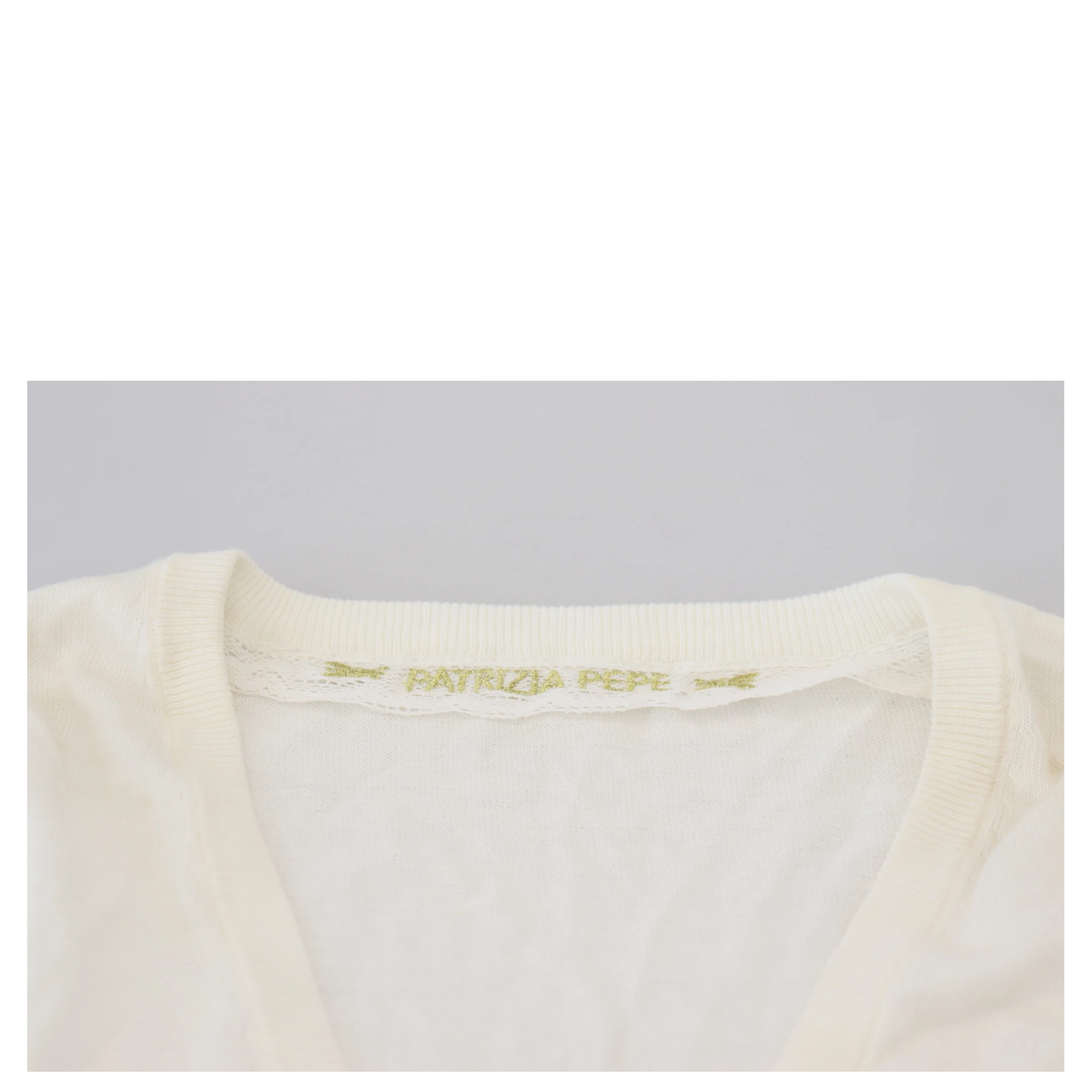 Ivory V-Neck Long Sleeves Women Blouse Top