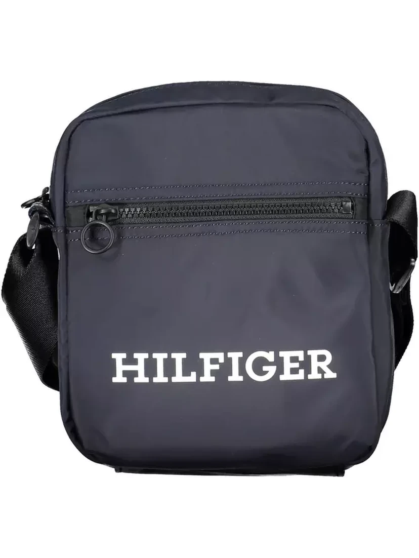 Blue Polyester Shoulder Bag