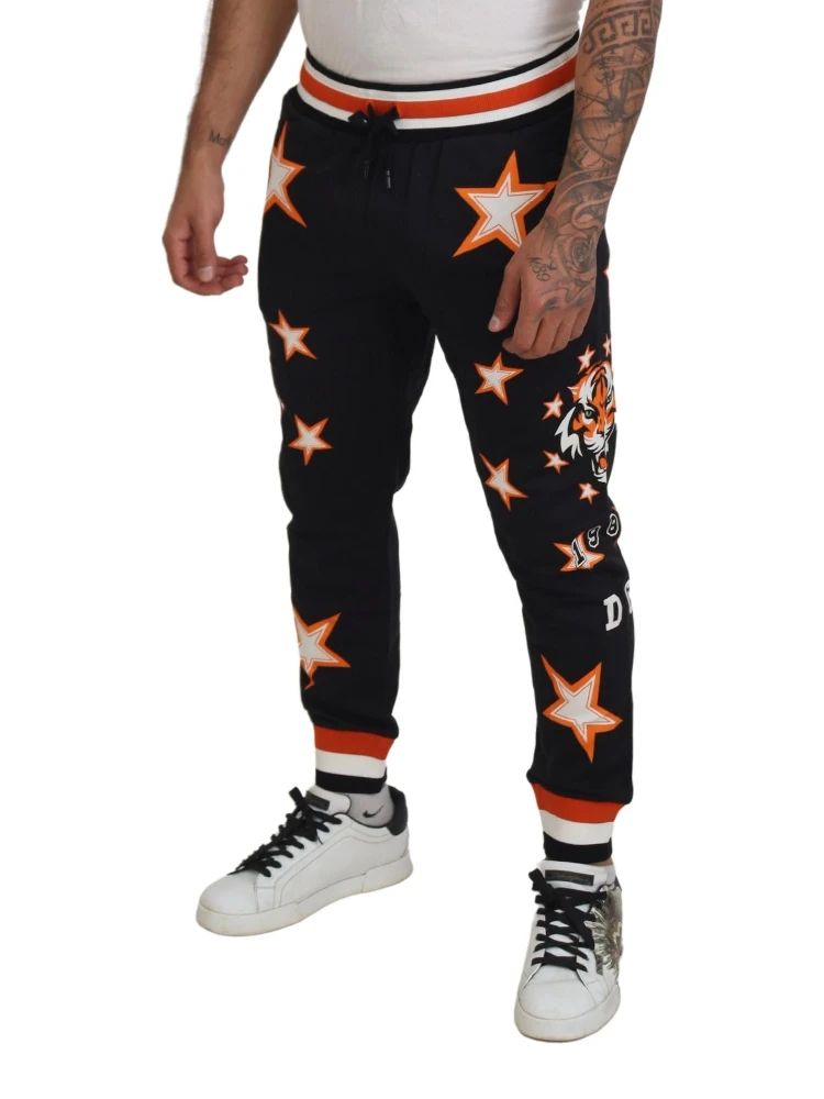 Black Orange Star Trousers Sport Pants alternative
