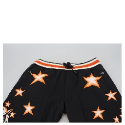 Black Orange Star Trousers Sport Pants
