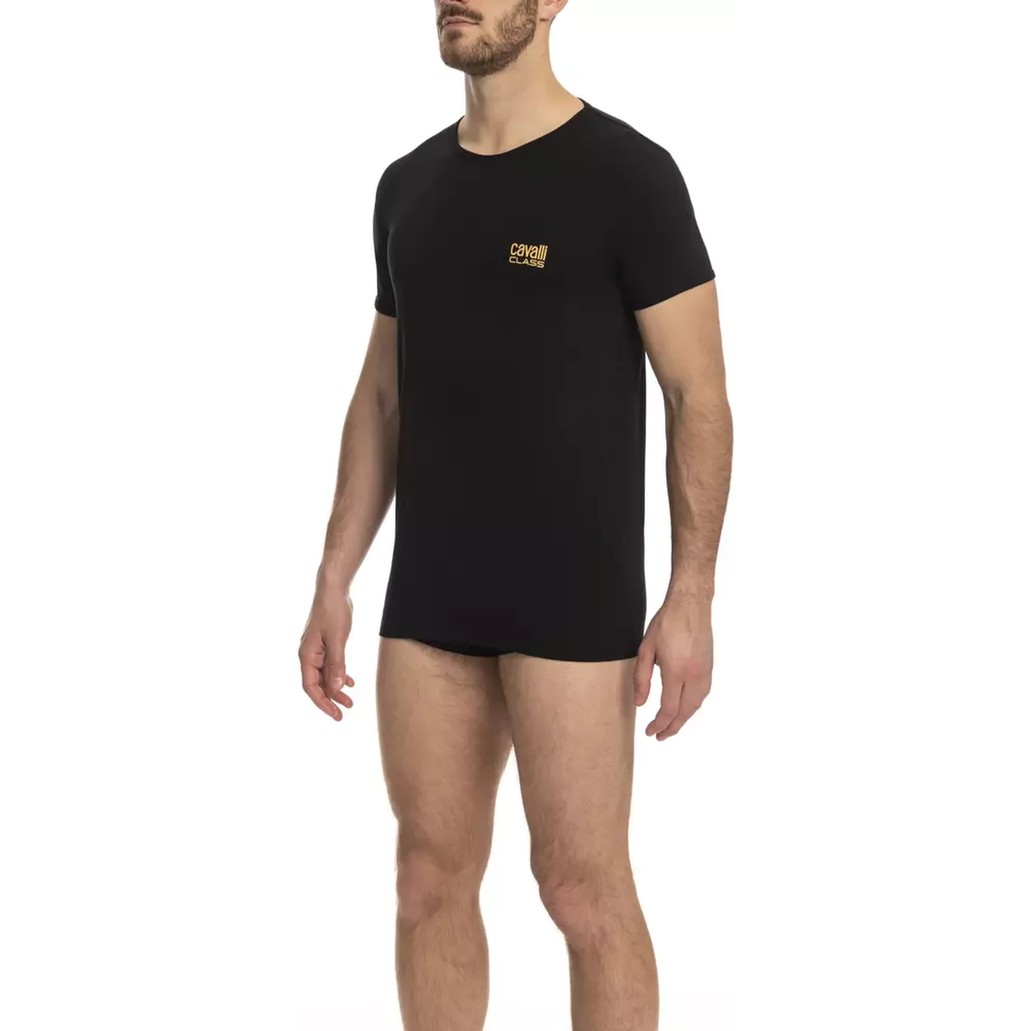 Logo-print Black Cotton T-Shirt