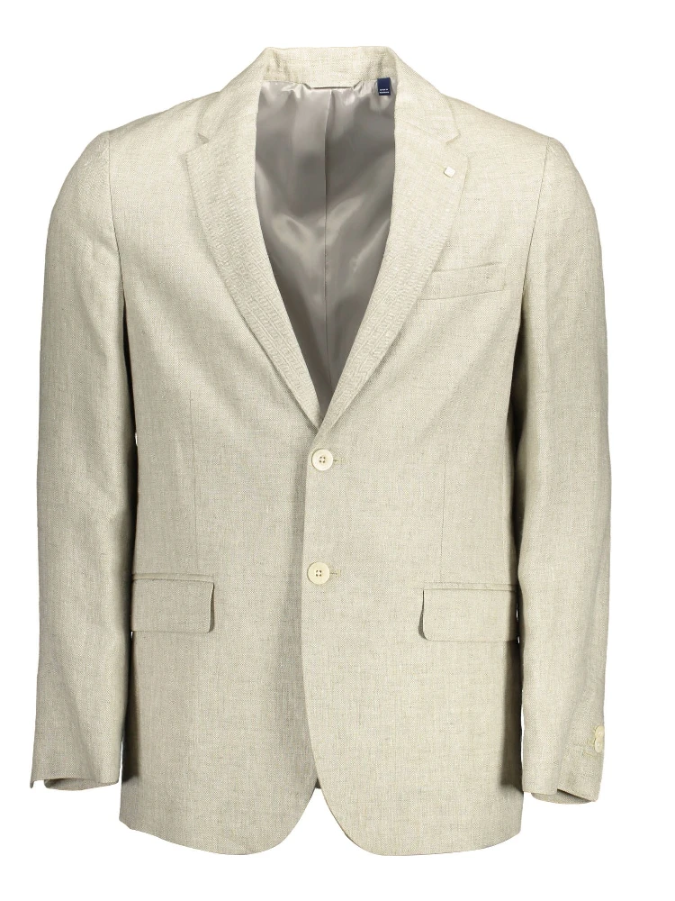 Beige Linen Blazer Jacket