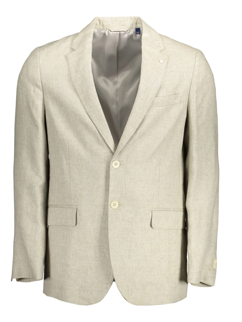 Beige Linen Blazer Jacket