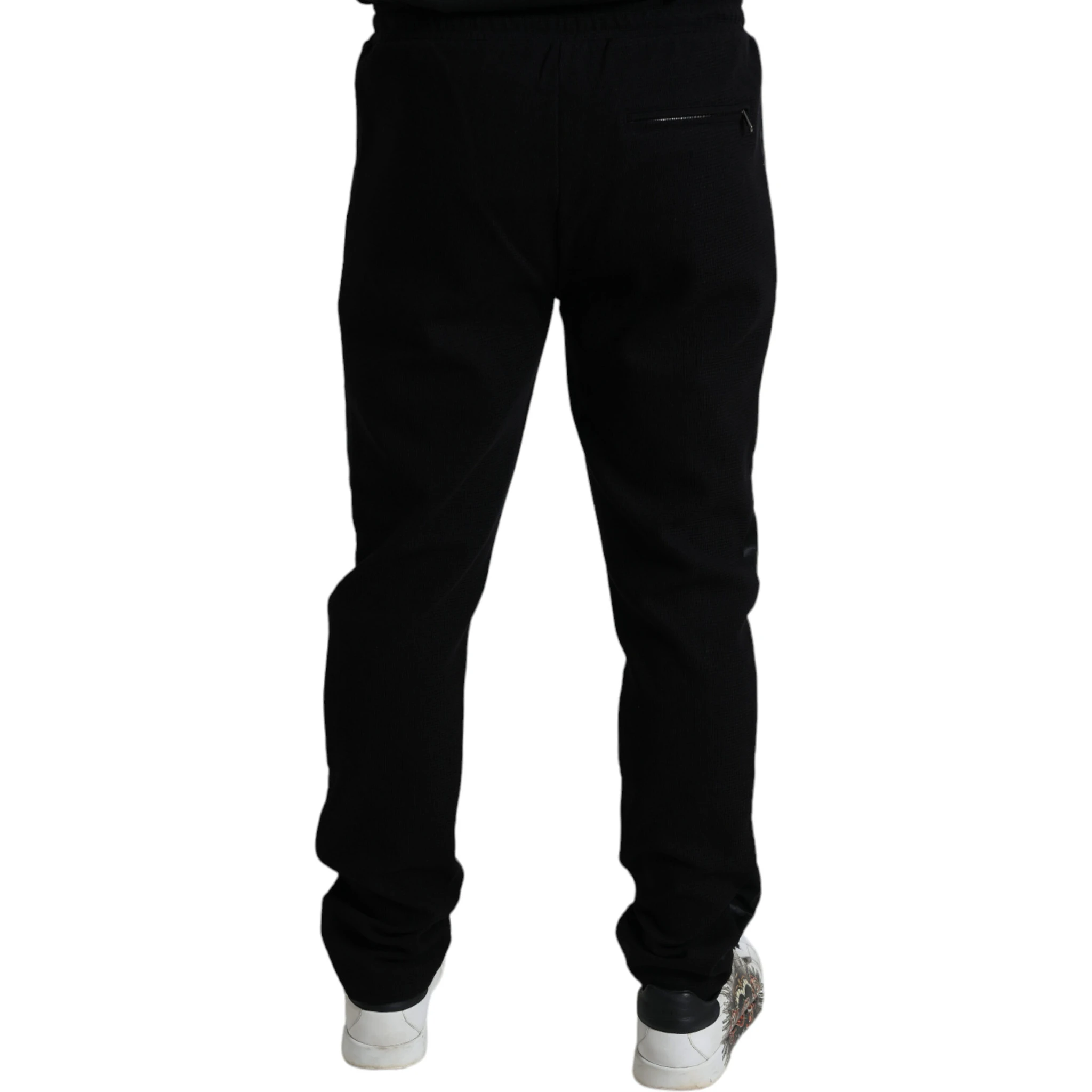Black Cotton Skinny Jogger Sweatpants Pants
