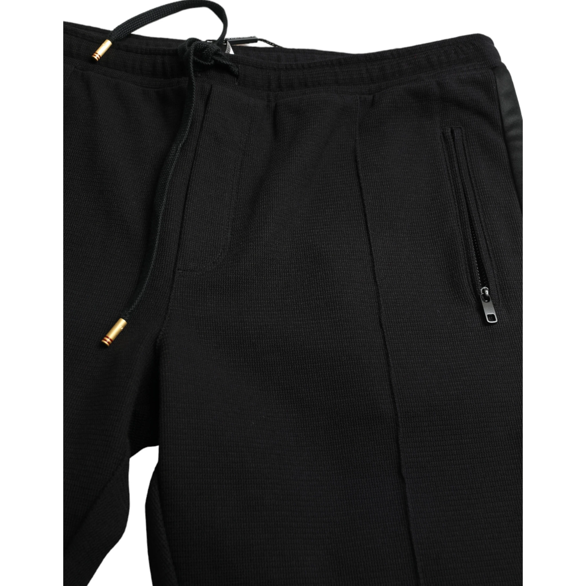 Black Cotton Skinny Jogger Sweatpants Pants