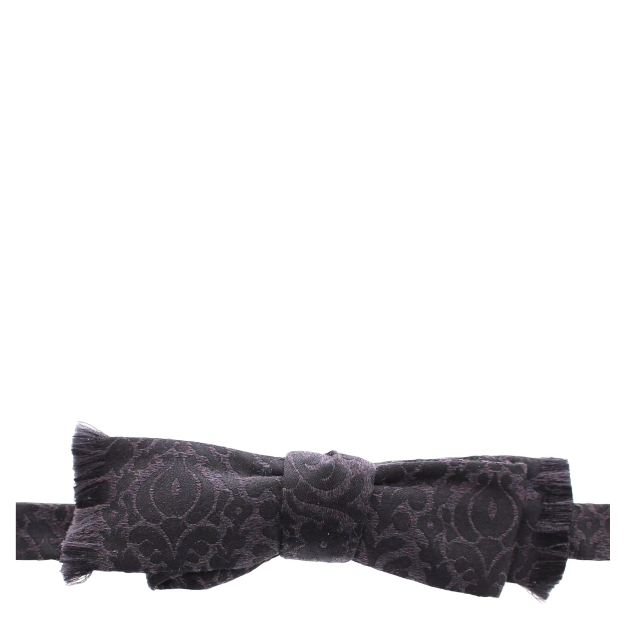 Gray Black Wool Bow Tie