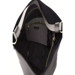 Gray Leather Shoulder Bag