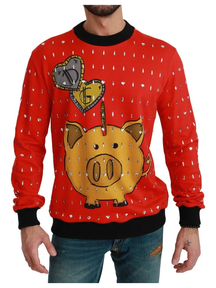 Red Crystal Pig of the Year Sweater alternative