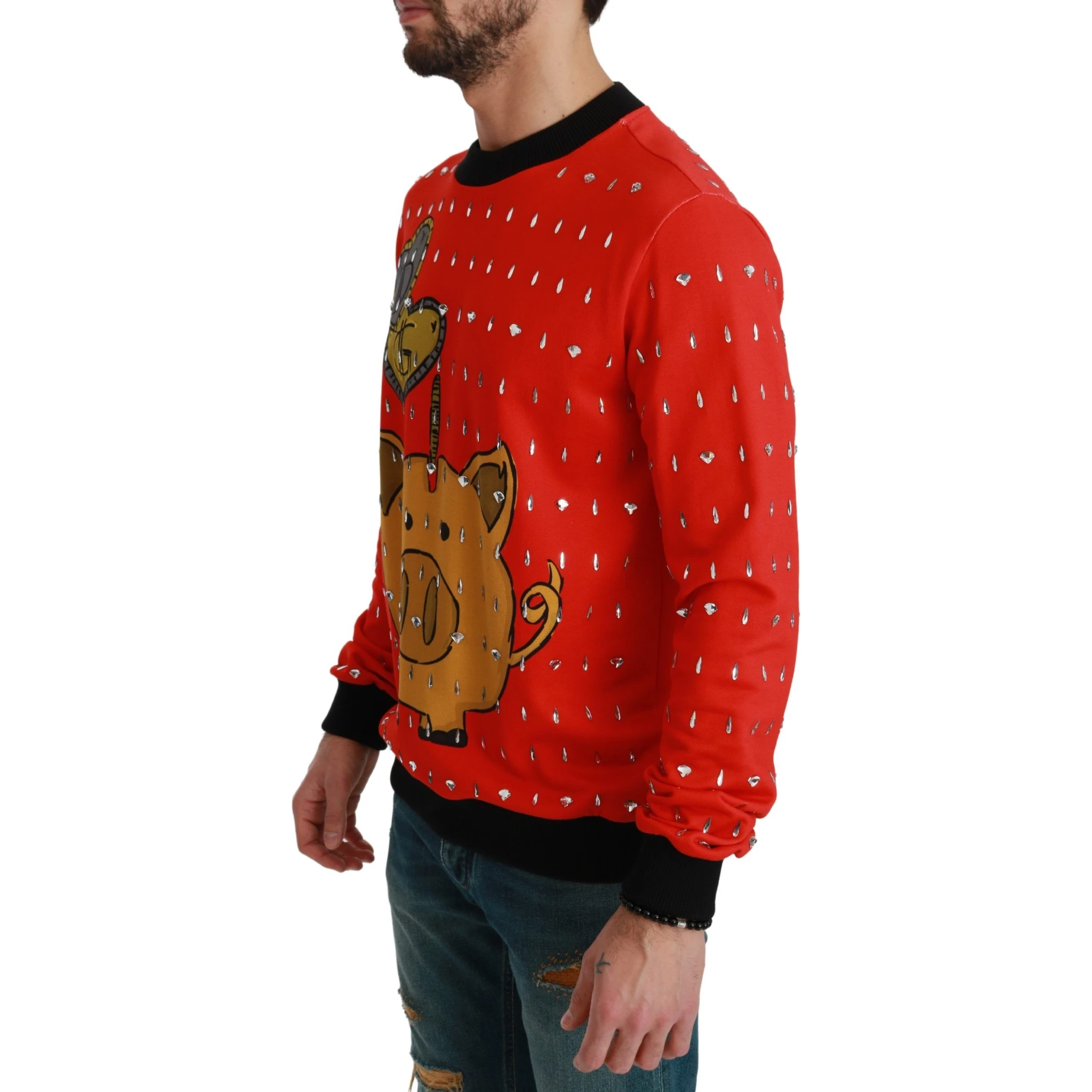 Red Crystal Pig of the Year Sweater